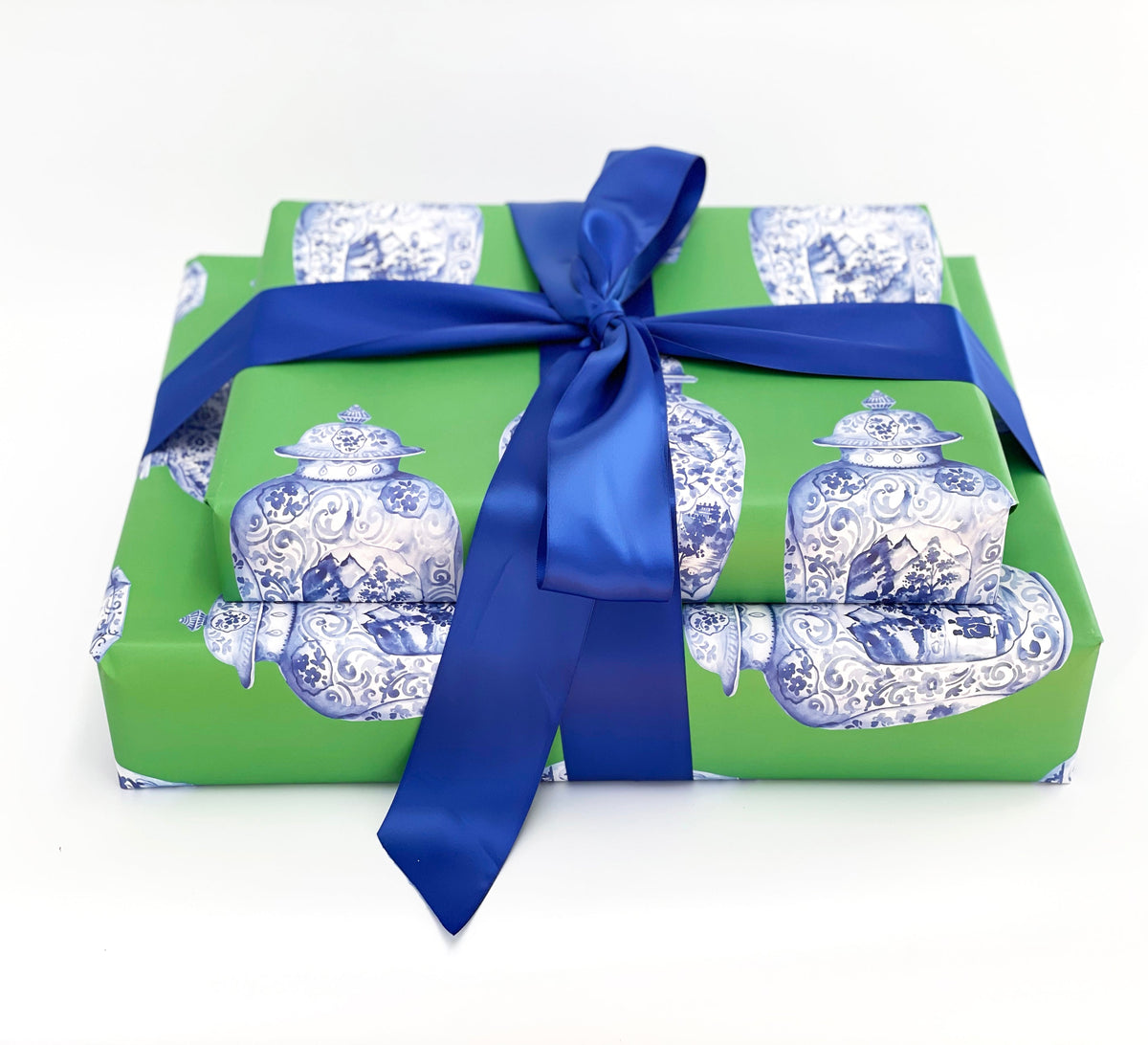 Green Ginger Jar Gift Wrap  (Sold as Set w/ Gift Tags or Separately)