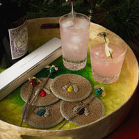 Sparkle Bee Coasters – Set of 4