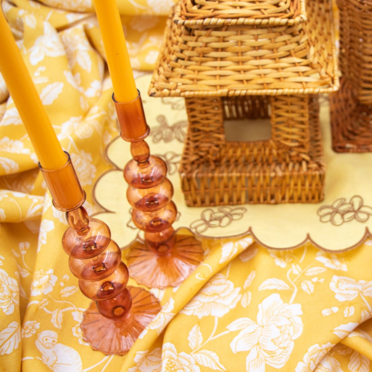 Extra Tall Warm Pumpkin Spice Taper Candle, 1 Case of 24 Packs (4 Candles per Pack)