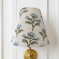 Blue Floral Sconce Shade in Sprig