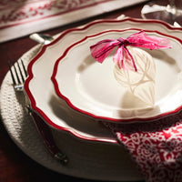 Stella Scalloped Crimson Salad Plate