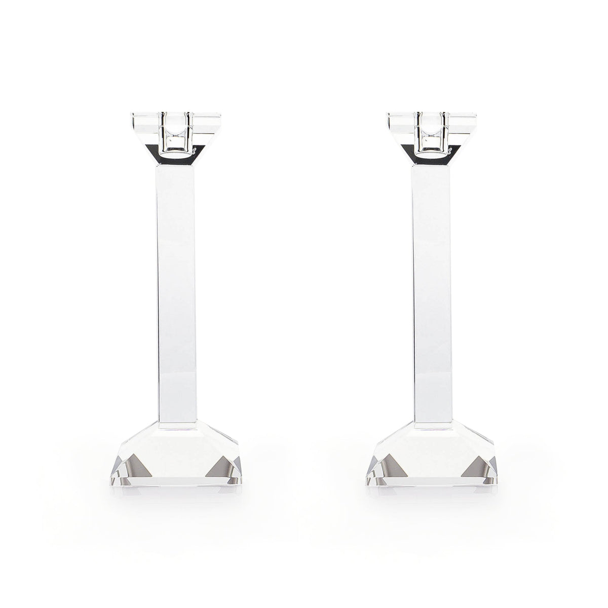 Pair of 9” Classy Crystal Candlesticks (Various Colors)