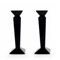 Pair of 11” Sleek Solid Crystal Candlesticks (Various Colors)