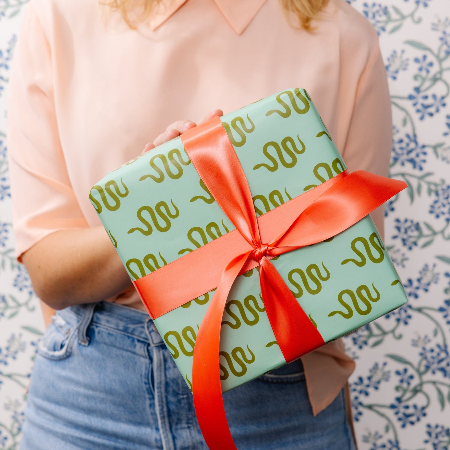 Serene Snake Wrapping Paper Sheets