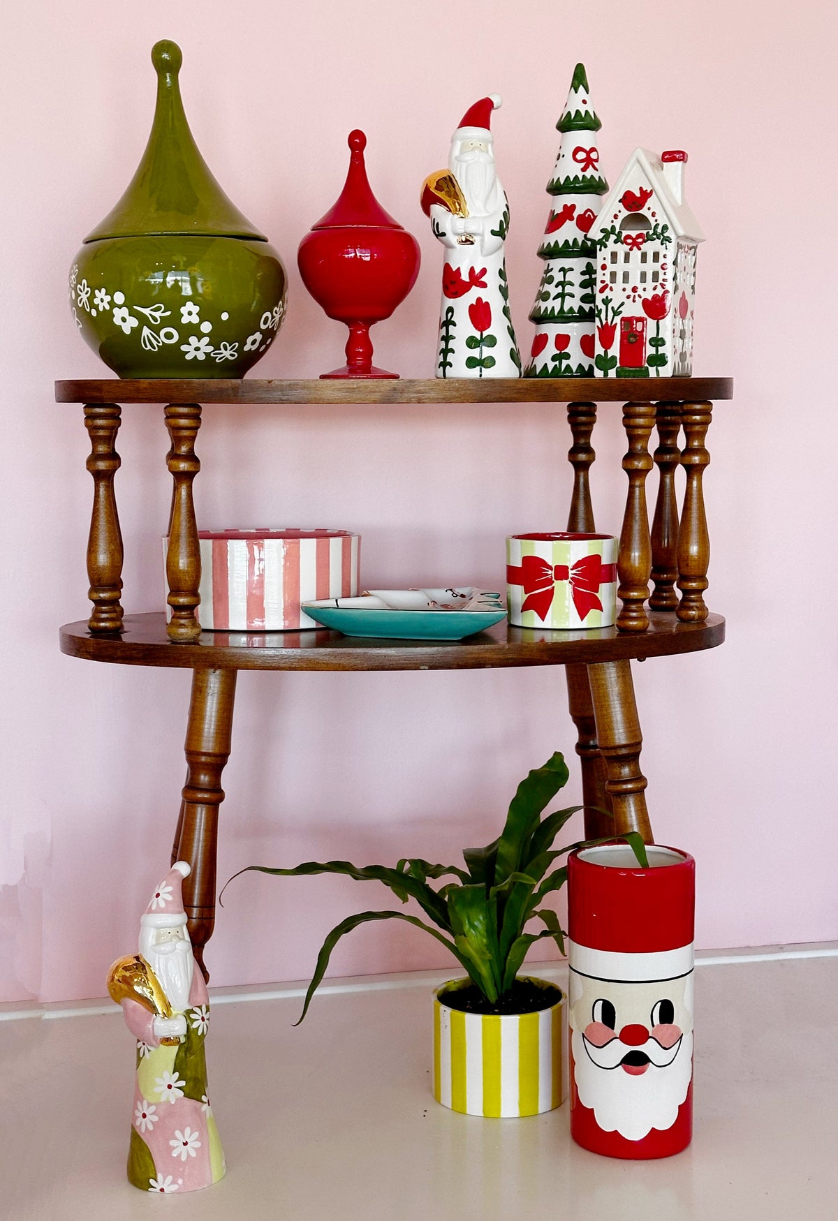 Big Top Stripes Handpoured Candle & Vase (Various Sizes & Colors)