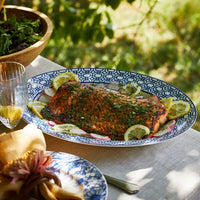 Newport Garden Gate Rimmed Oval Platter