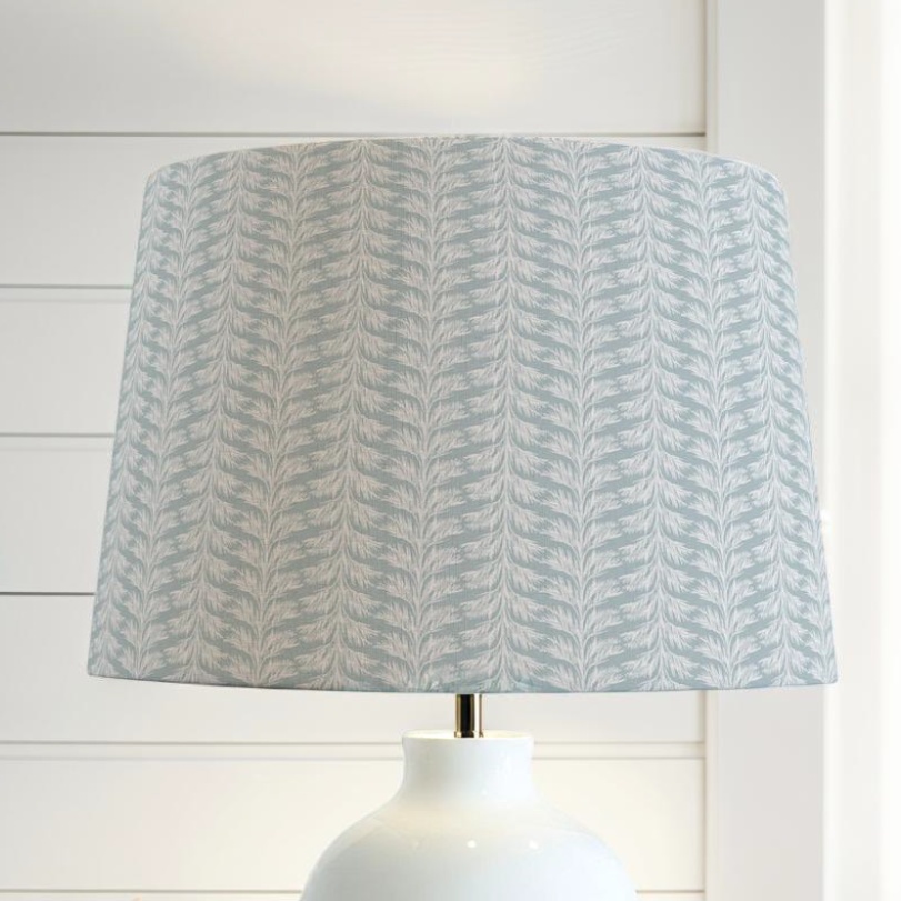 Blue Coastal Lampshade in Sabal Stripe (Various Sizes)