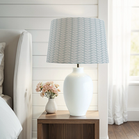 Blue Coastal Lampshade in Sabal Stripe (Various Sizes)