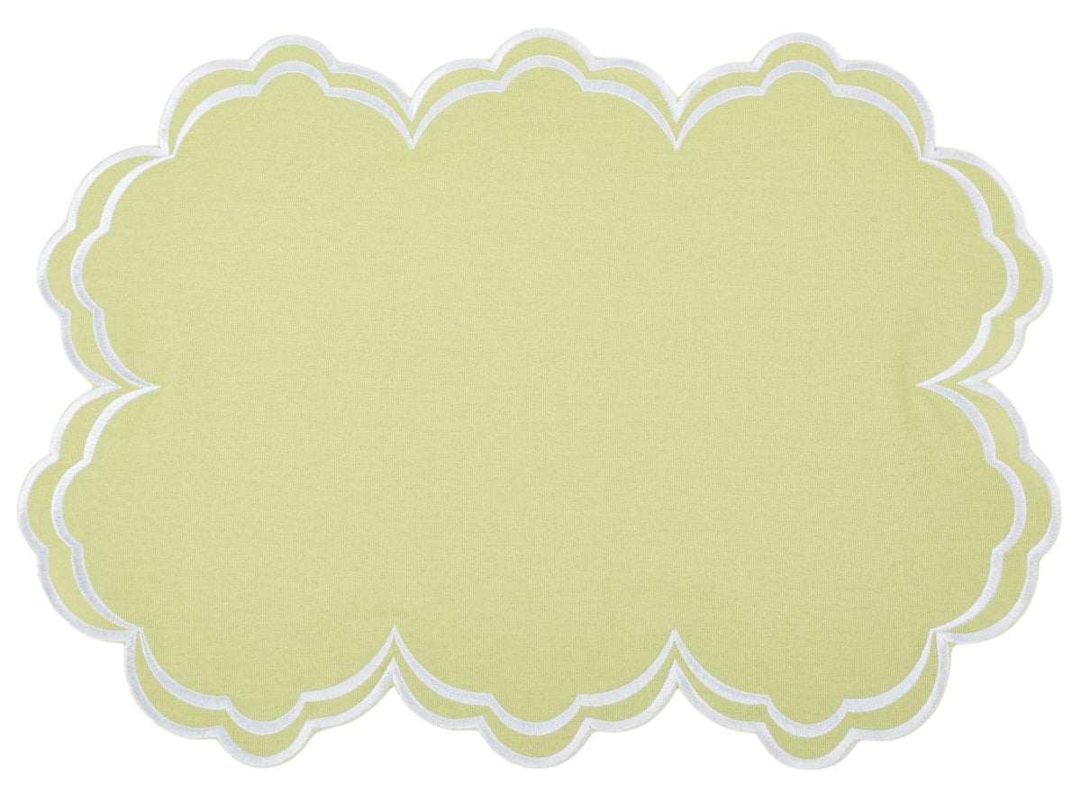 Savannah Green & White Placemat & Napkin