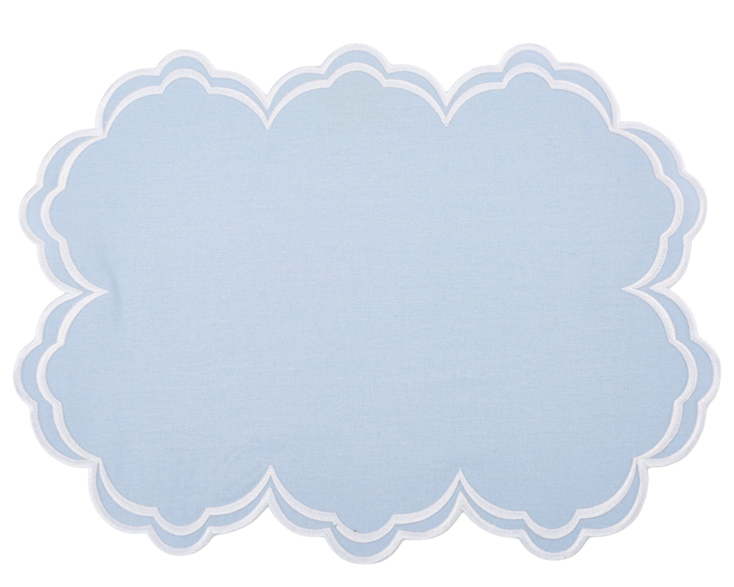 Savannah Pale Blue & White Placemat & Napkin