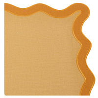 Hampton Tan & Orange Trim Placemat & Napkin