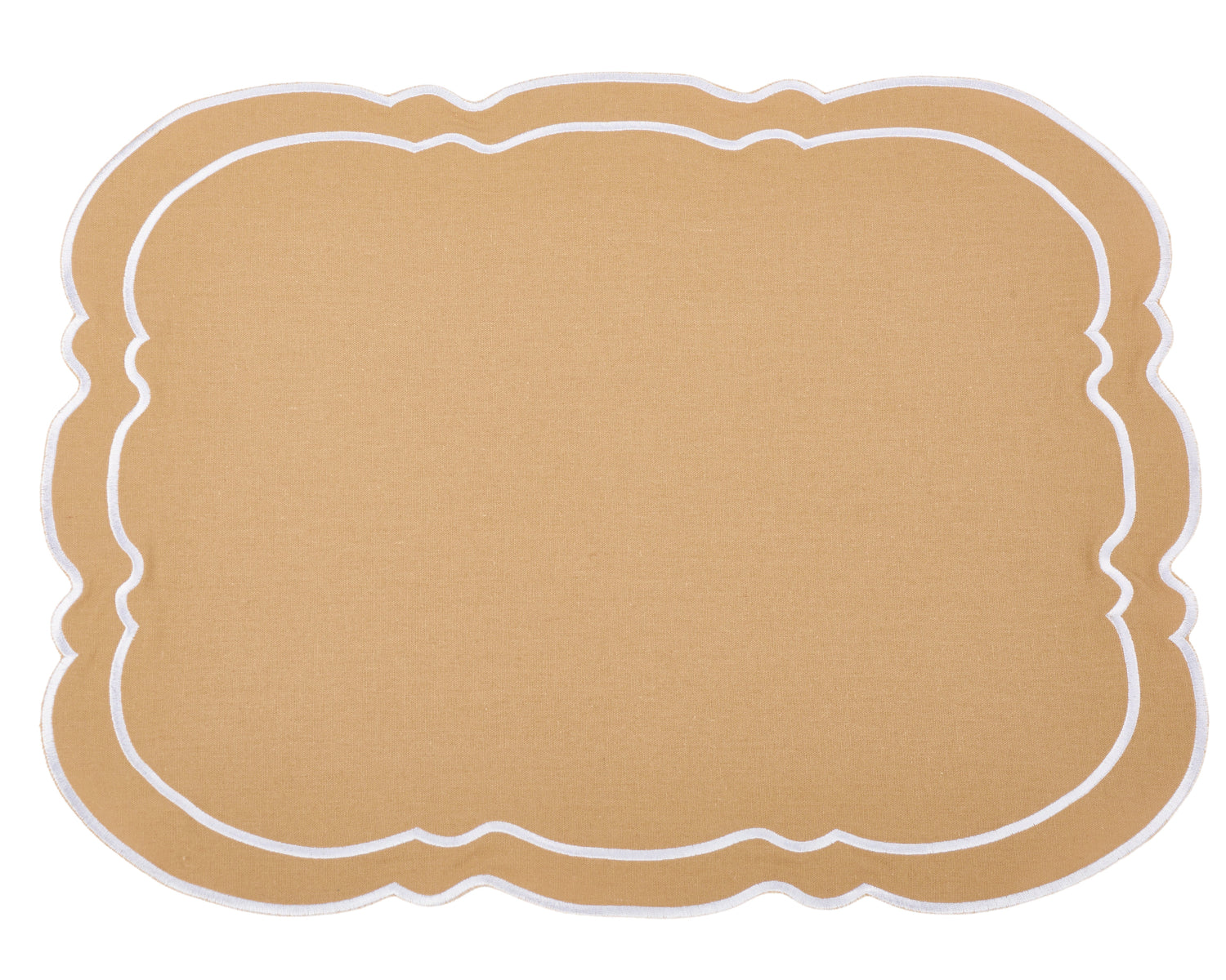 Charleston Tan & White Placemat & Napkin