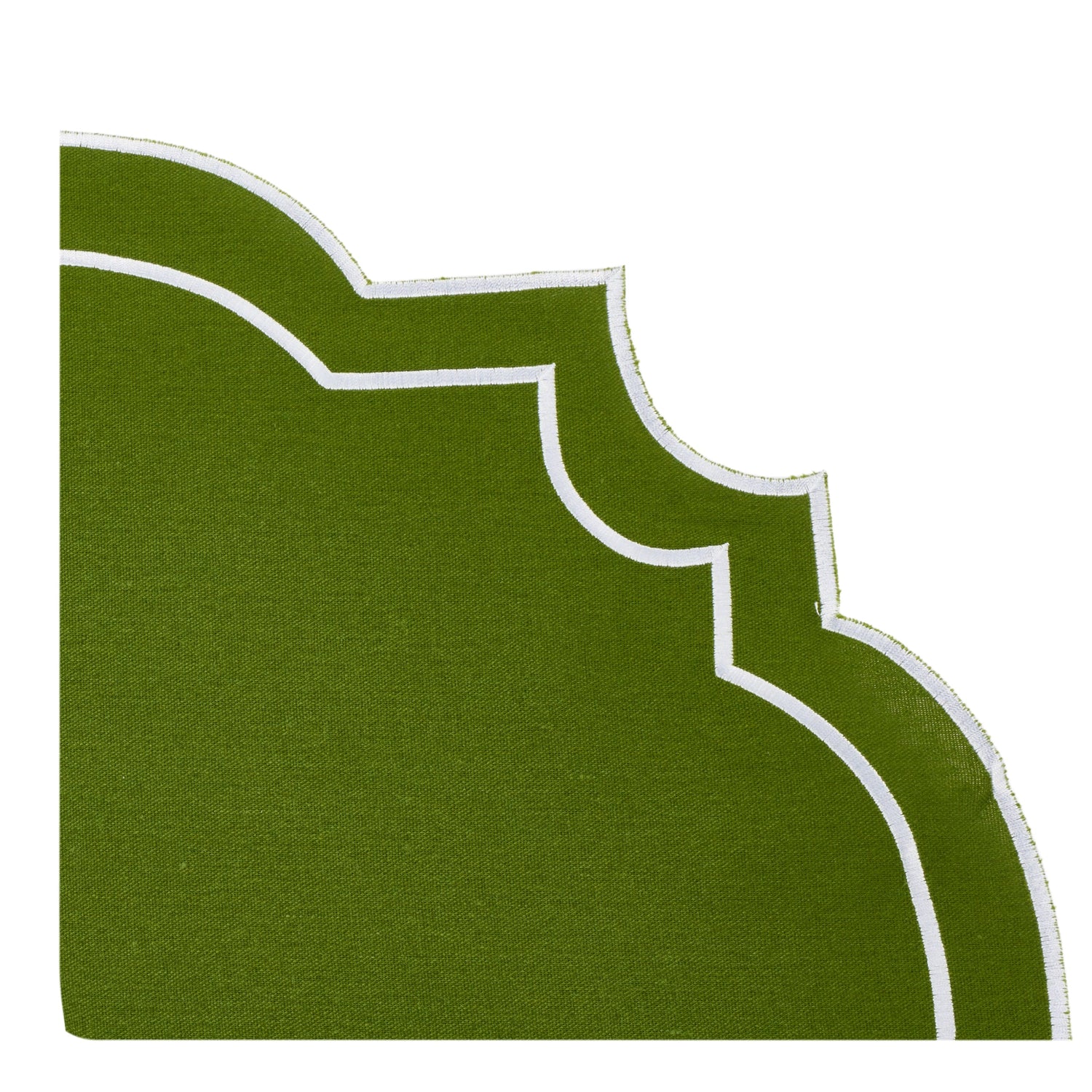 Nantucket Green & White Placemat & Napkin