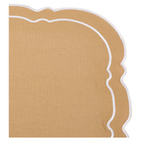 Charleston Tan & White Placemat & Napkin