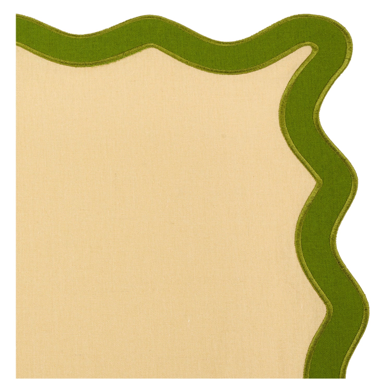 Hampton Tan & Moss Green Trim Placemat & Napkin