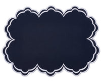 Savannah Navy & White Placemat & Napkin