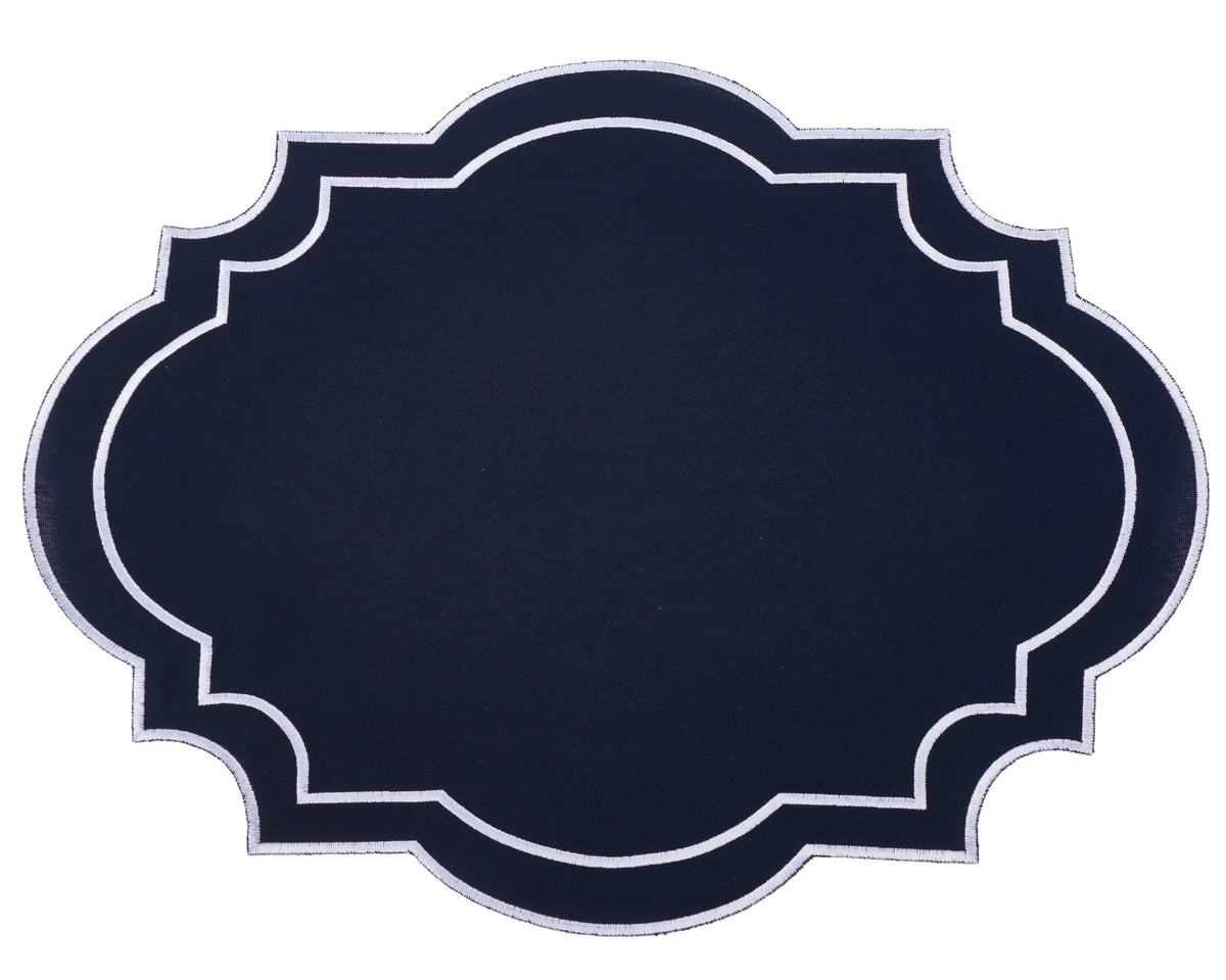 Nantucket Navy & White Placemat & Napkin