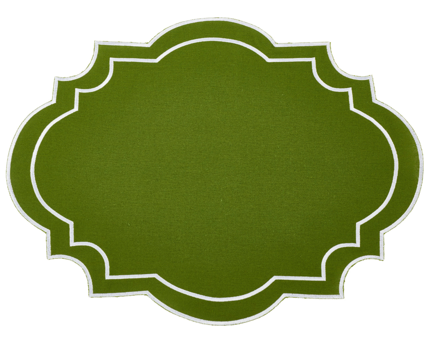 Nantucket Green & White Placemat & Napkin