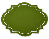 Nantucket Green & White Placemat & Napkin