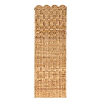 Square Scalloped Trim Wicker Urn and Pedestal (3 Options)