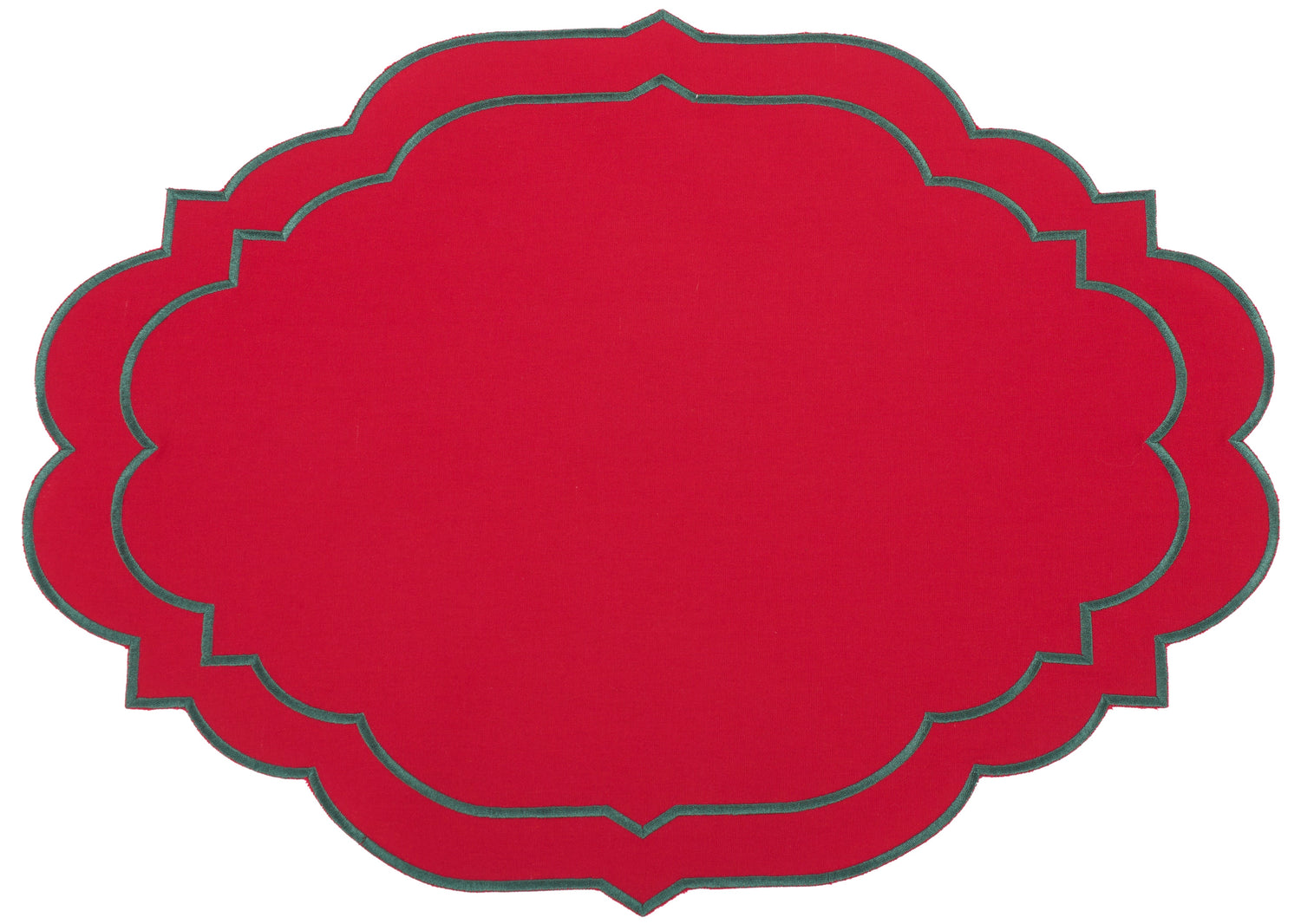 Alexandria Red & Green Trim Napkin and Placemat