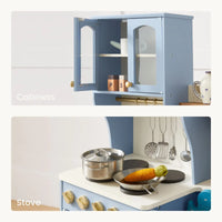 Pretend Play Kitchen for Kids - Serenity Wooden Kitchen – Blue