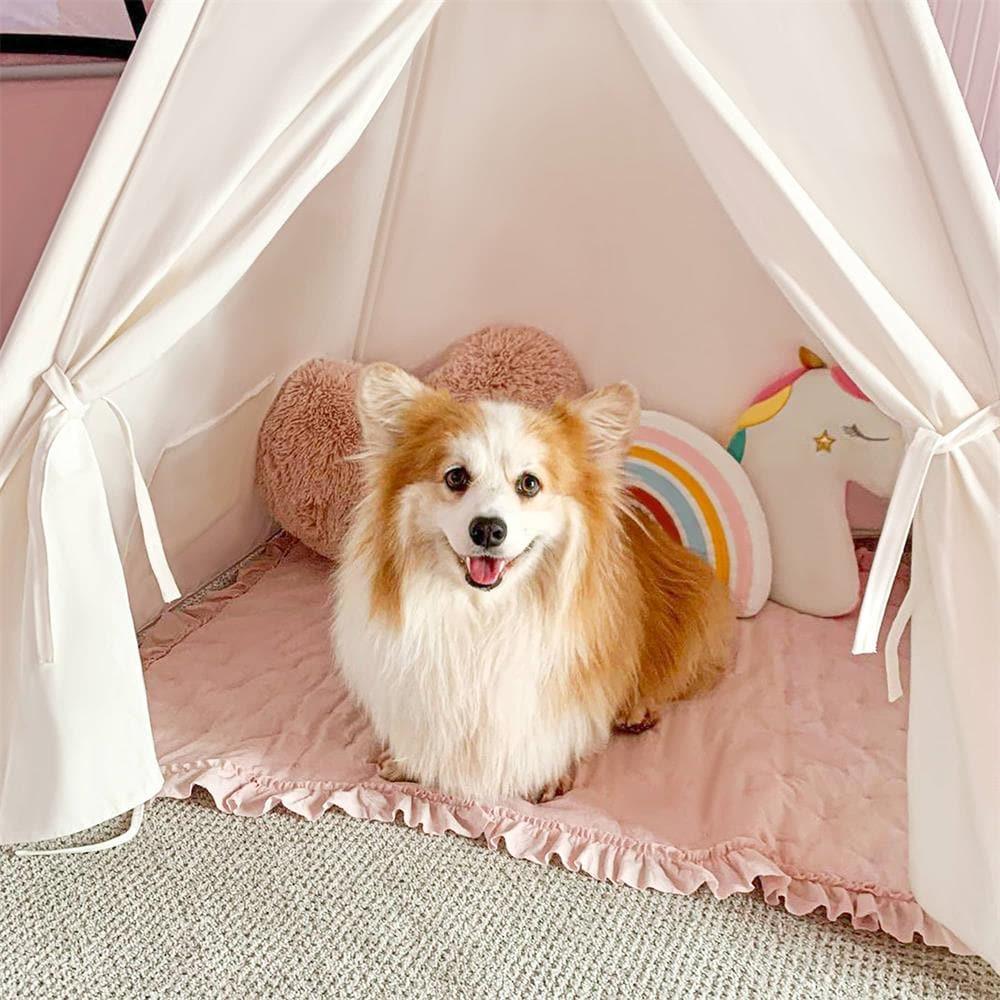 Teepee Tent for Kids with Mat – Indoor Play Tent with Floor Mat