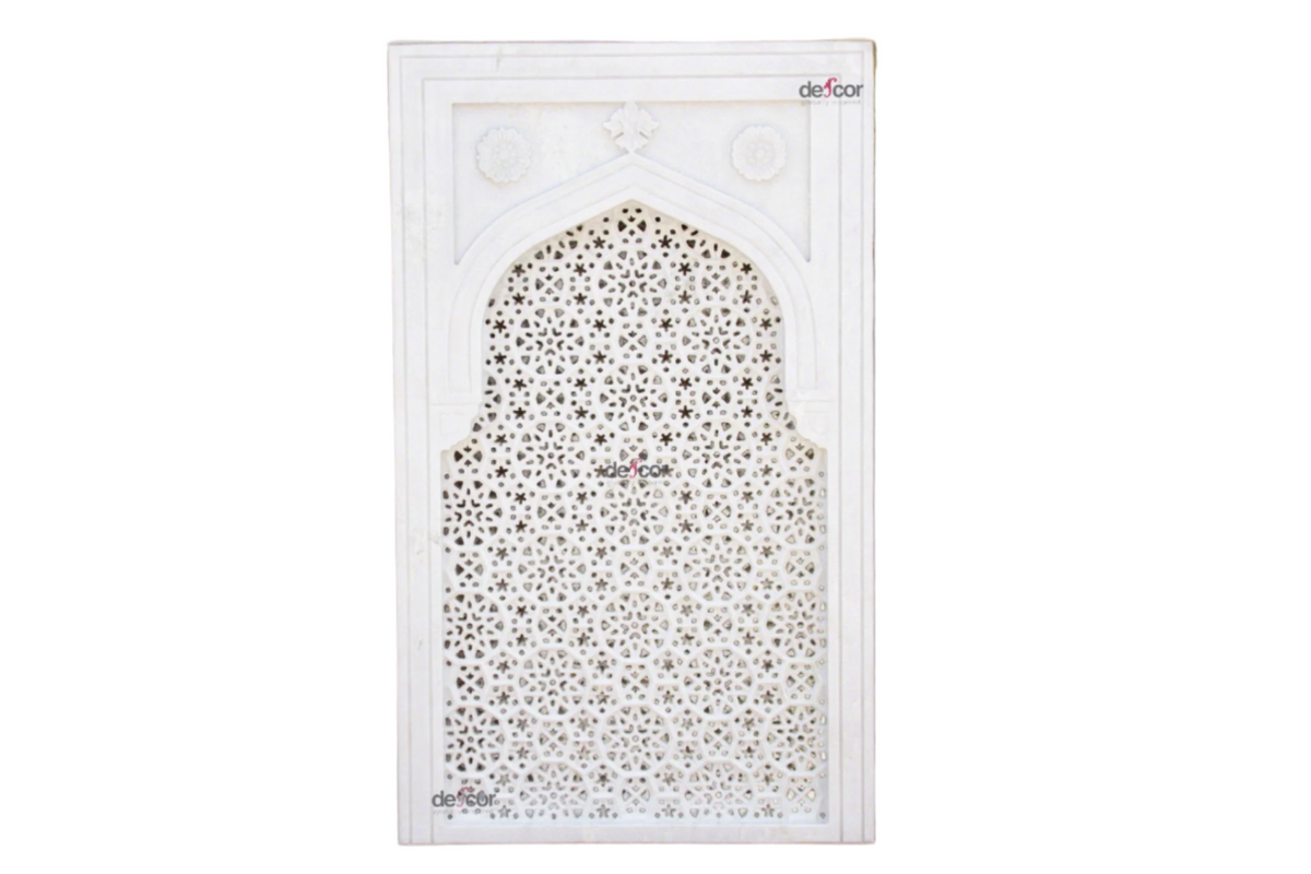 Taj Carved Marble Jali Door Panel