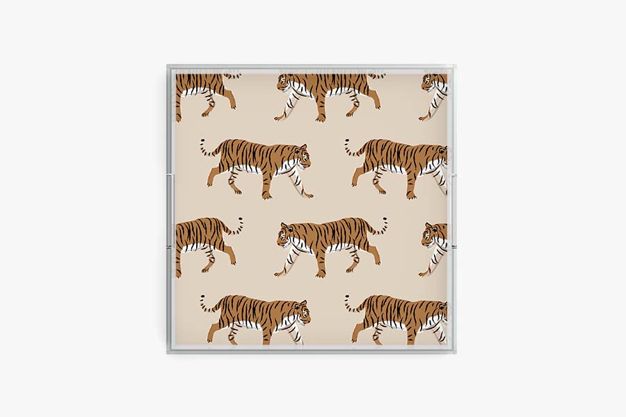 Tiger Acrylic Tray (Various Sizes and Colors)