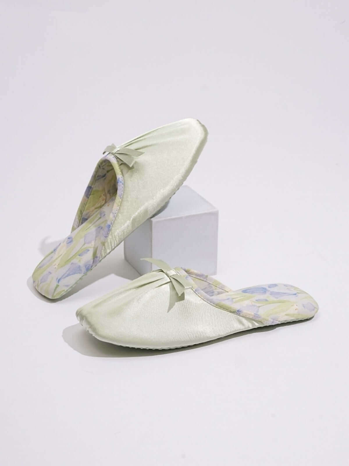 Ink Floral Print Slippers (Various Colors)