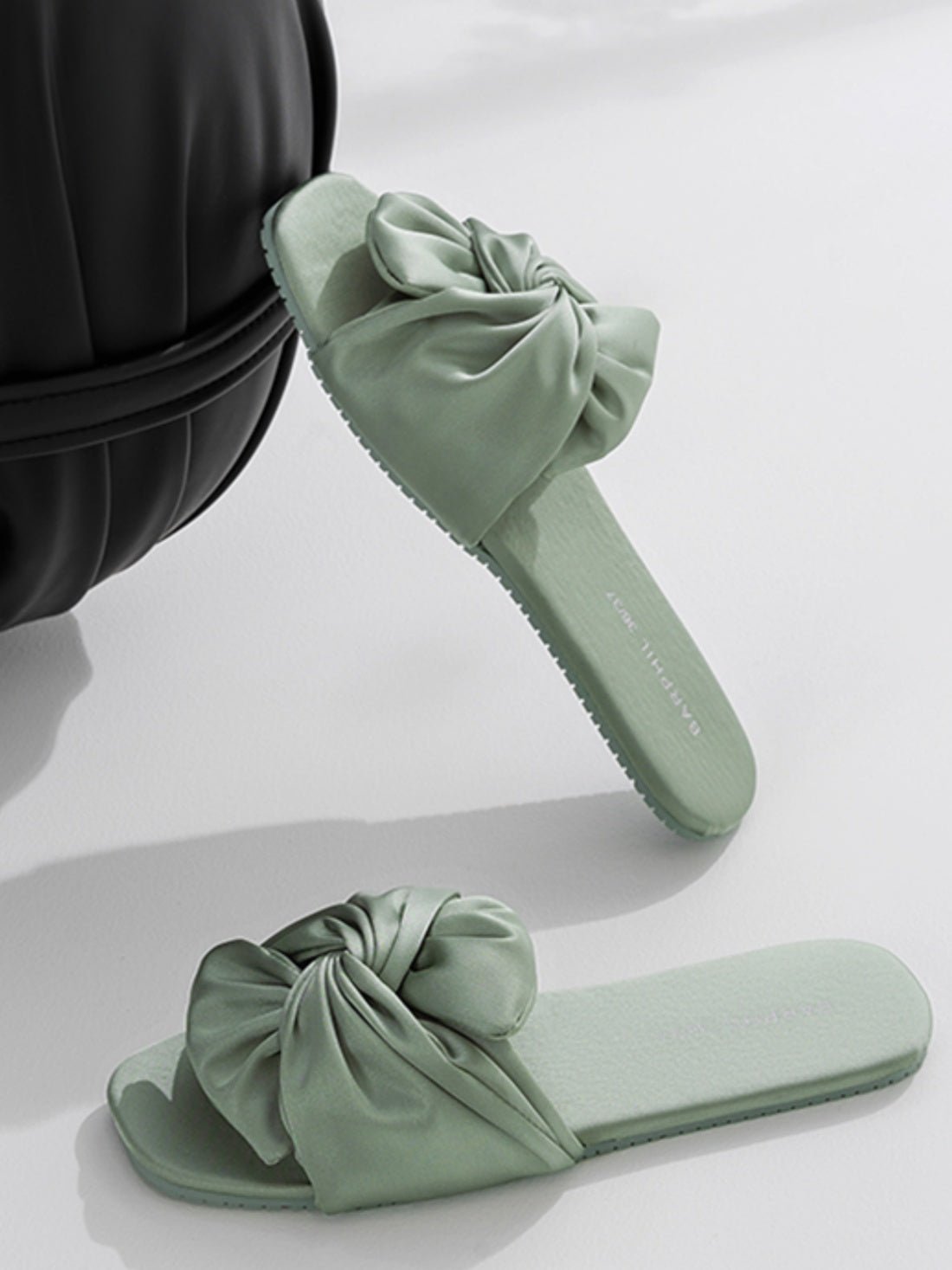 Silky Satin Bow Slippers (Various Colors)