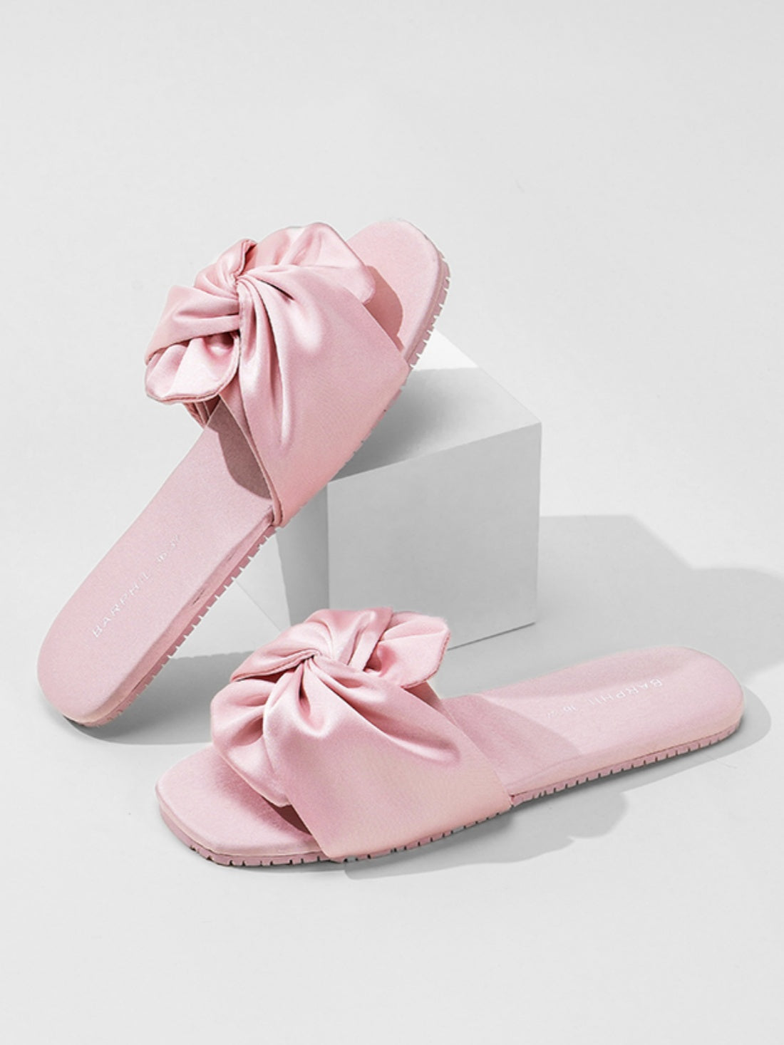 Silky Satin Bow Slippers (Various Colors)