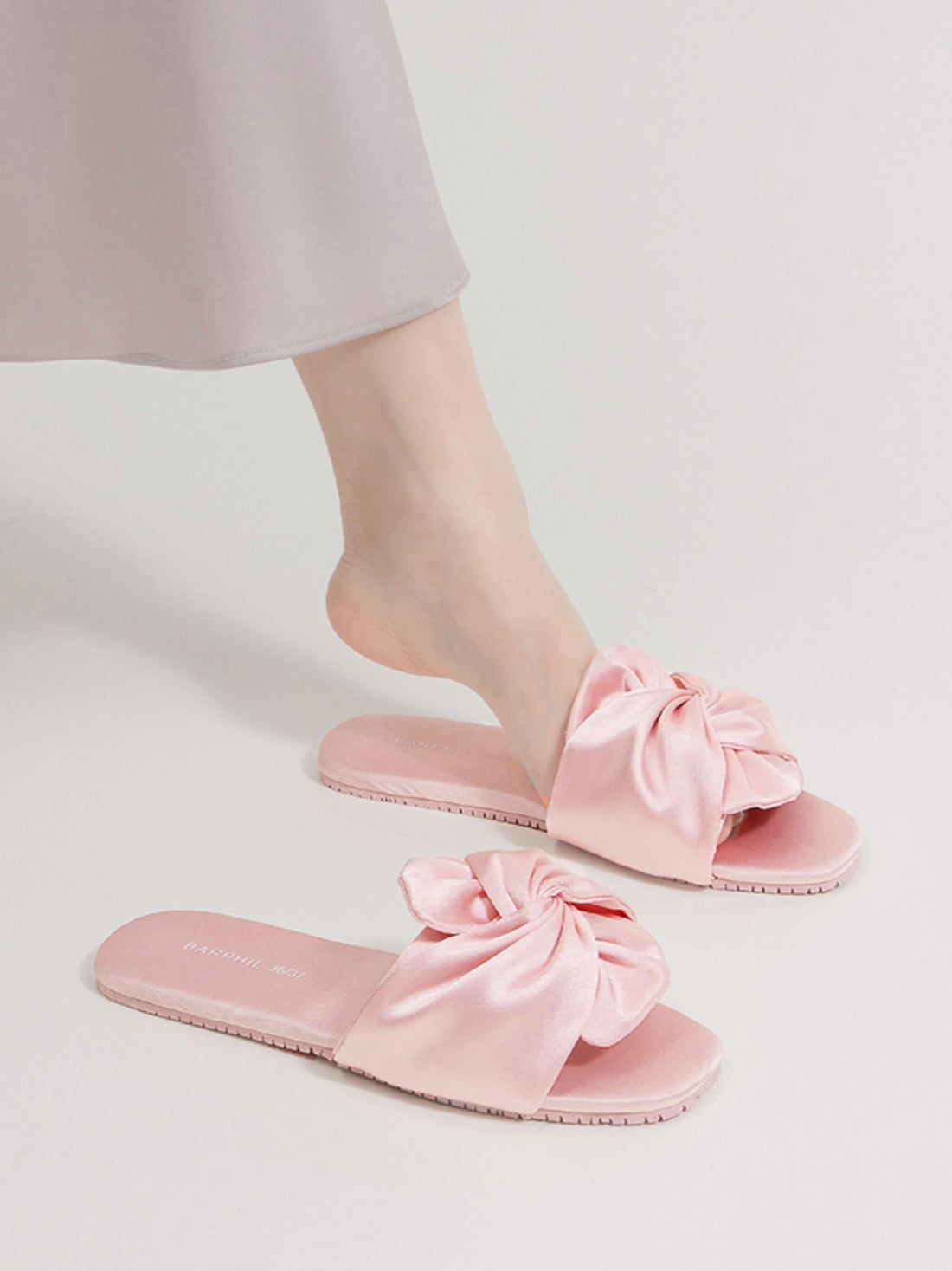 Silky Satin Bow Slippers (Various Colors)