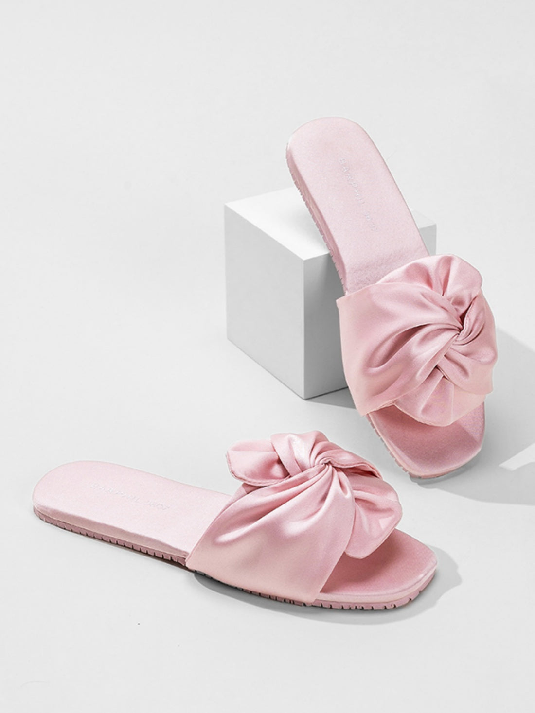 Silky Satin Bow Slippers (Various Colors)