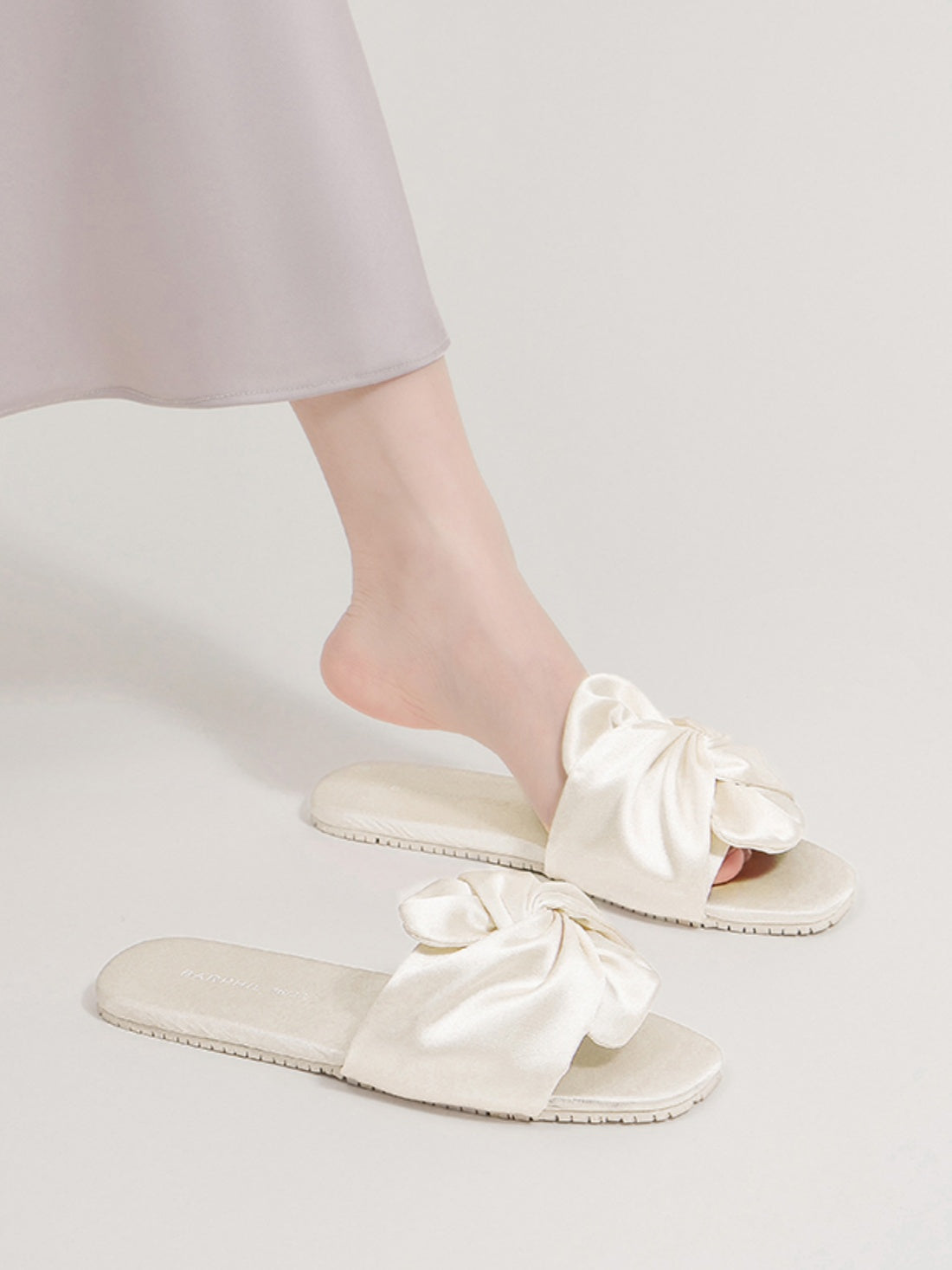 Silky Satin Bow Slippers (Various Colors)
