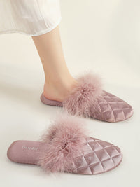 Cozy Fall & Winter Silk Satin Slippers (Various Colors)