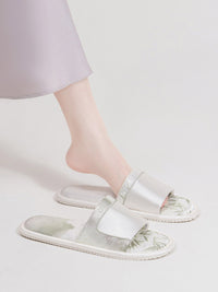 New Eastern Jacquard Satin Slippers