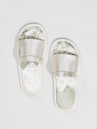 New Eastern Jacquard Satin Slippers