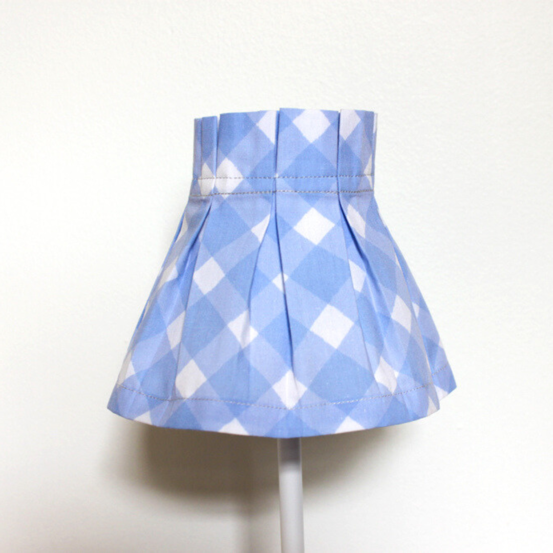 Lampshade Cover - Gingham Blue