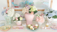Cherry Blossom Pink Color Block Ginger Jar with Gold Accent (Various Sizes)
