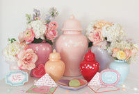 "Love is in the Air" Ginger Jars in Cherry Blossom Pink (Various Sizes)