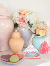 "Love is in the Air" Ginger Jars in Cherry Blossom Pink (Various Sizes)