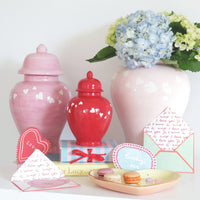 "Love is in the Air" Ginger Jars in Cherry Blossom Pink (Various Sizes)