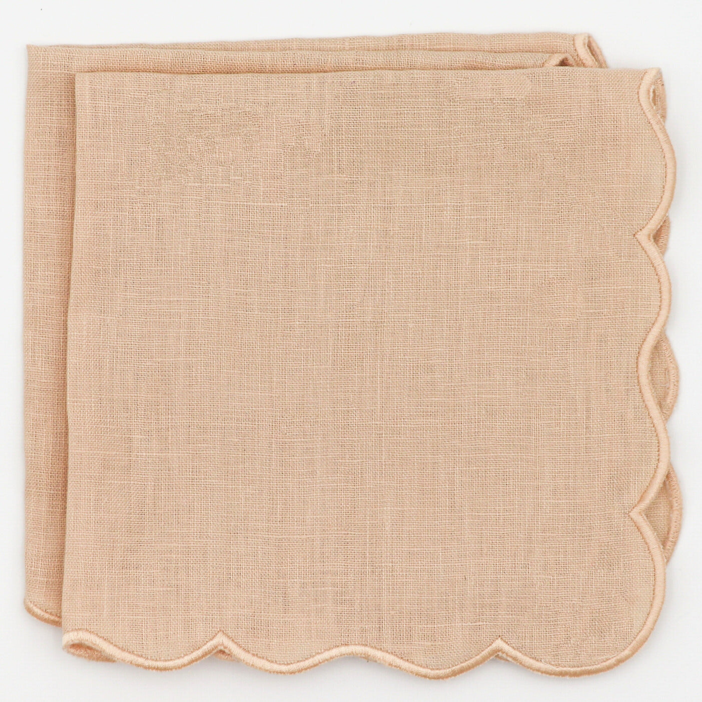 Vanilla Swirl Scalloped Napkin - Set of 4