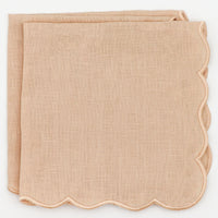 Vanilla Swirl Scalloped Napkin - Set of 4