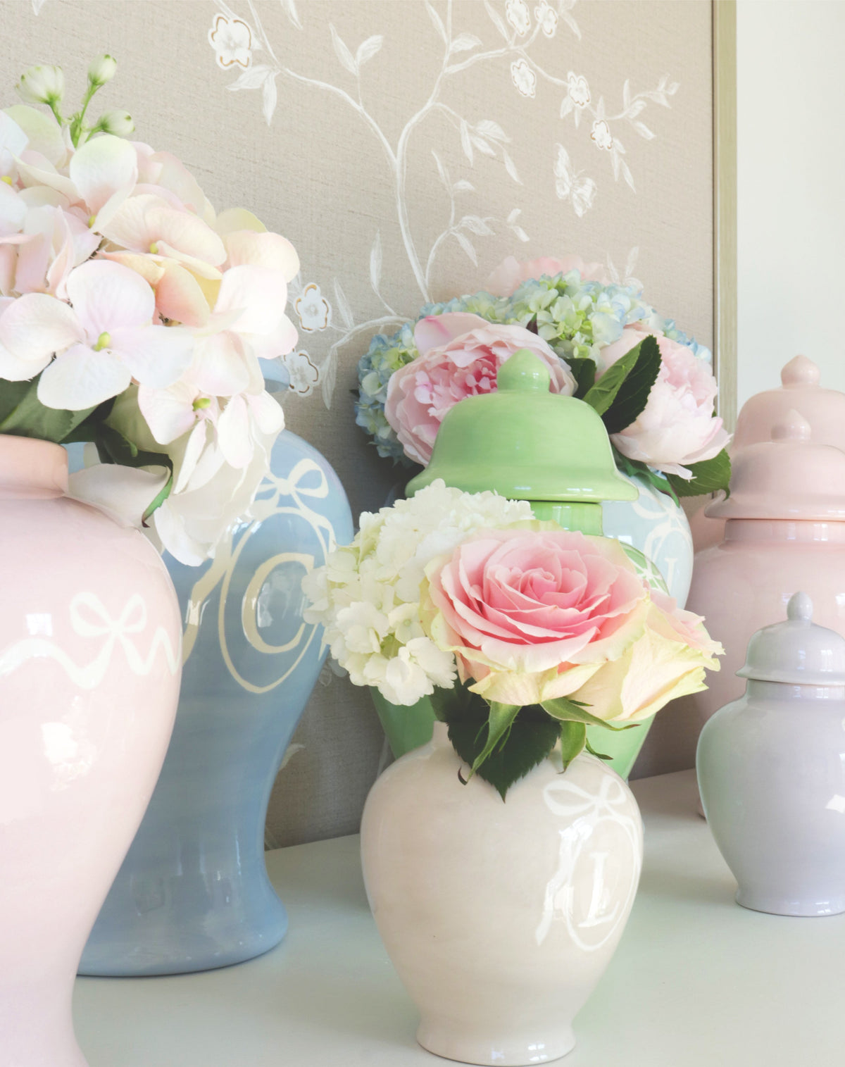 Cabbage Patch Green Ginger Jars (Various Sizes)