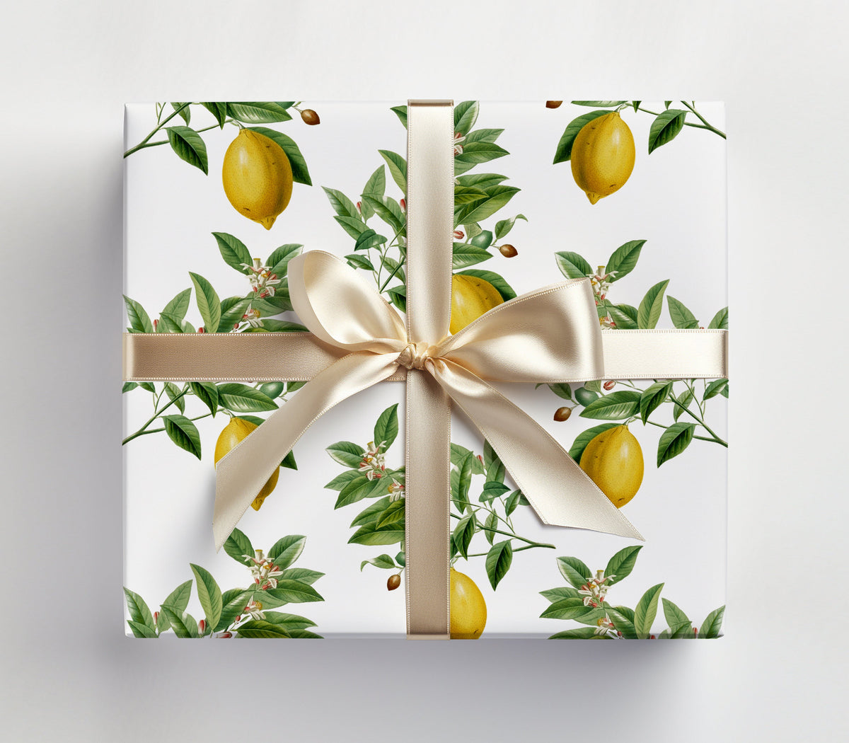 Lemon Wrapping Paper as Set w/ Gift Tags or