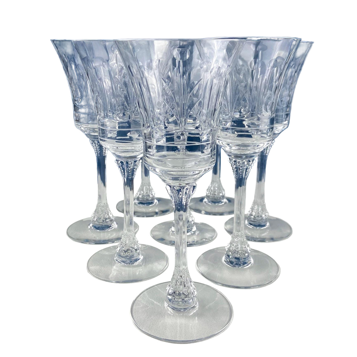 Vintage Heisey “Danish Princess” Crystal Goblets – Set of 8