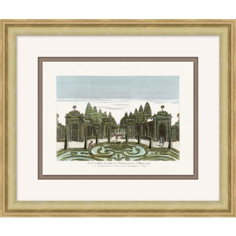 Classical Acharian Garden Postcard – Gold Framed Art Print II