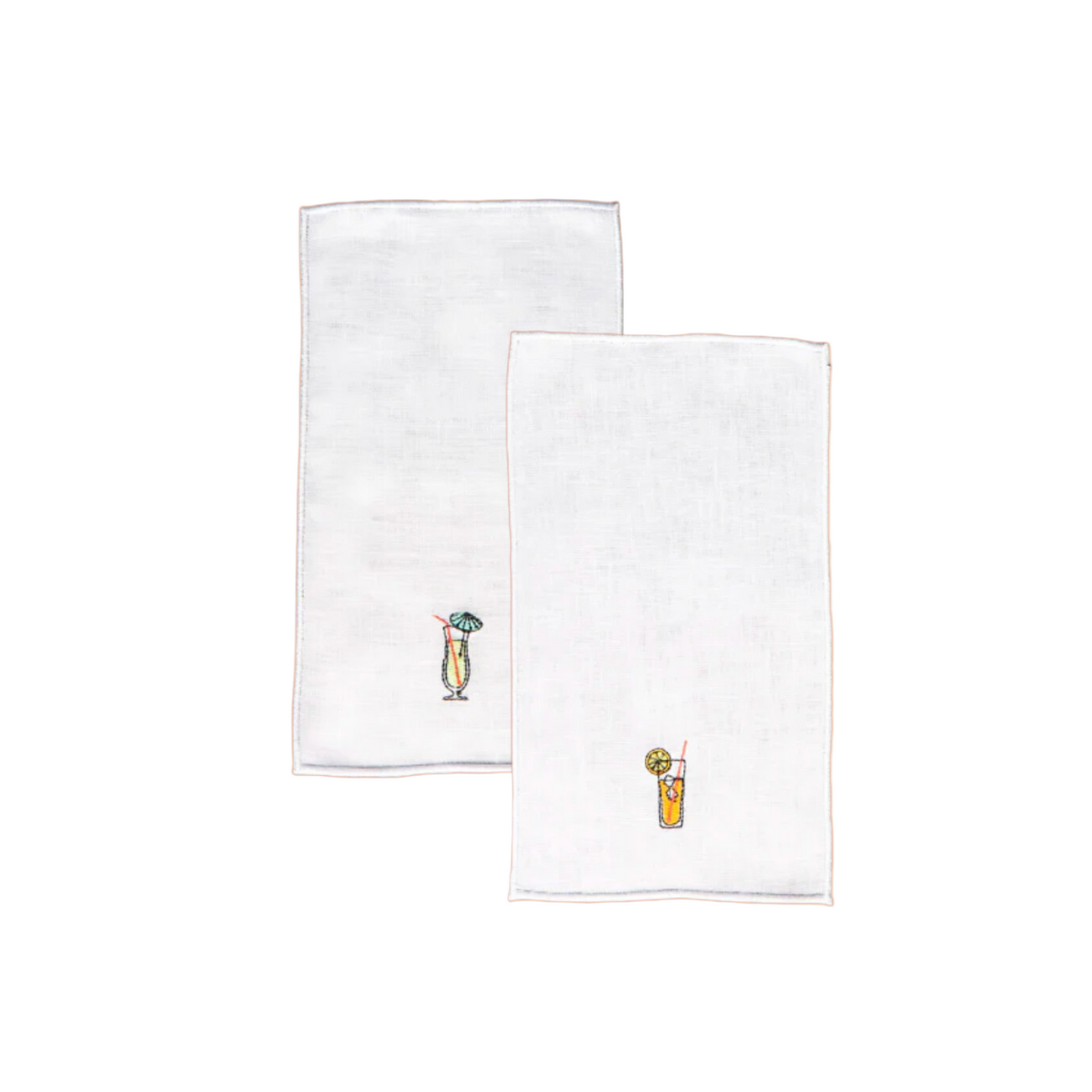 Aperitif Napkin Set, Orange / Green Mojito